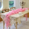 Decorative Flowers 4pcs 47.2ft Spring Artificial Cherry Blossom Garland Hanging Vines For Home Wedding Table Party Kawaii Decor Accessories