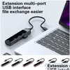 USB Hubs Computer Hub Tragbares Dongle -Adapter 4 Ports Expansion C Docking -Station Zubehör fallen liefert Computer Networking OTWPR