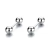 Örhängen Bocai S925 Sterling Silverörhängen för kvinnor Smooth Surface Ball Asymmetry Ear Studs Pure Argentum smycken gratis frakt