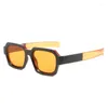 Lunettes de soleil Luxury Modern Fashionable Square Couleurs de style punk Patchwary Patchwass Cares de lunettes Men de l'extérieur Sports