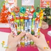 Stylos 20 PCS CADEAU DE Noël 6 Couleurs Ballpoint Pens Student Prize Student Cartoon Graffiti Pen Student Christmas Stationery Wholesale