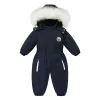 One-pièces Newobrn Vêtements Hiver Baby Rompères pour les bébés filles garçons Coton chaud à capuche à saut sauthes pour enfants 25T TZ489