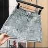 Rokken designer merk hoge kwaliteit van de originele standaard trendy merk 2024 denim rok nieuwe brief jacquard zomer w9c6