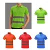 Abbigliamento motociclistico Hi Vis maglietta con manica corta riflettente alta visibilità