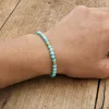 Strängar Kvinnor Män 4mm Natural Stone Turquiose Pärlor flätade vänskapsarmband Älskare Par Yoga Braclet smycken gåvor