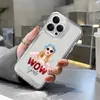 iPhone 15 xs Max 14pro Max Case z kreatywną kreskówką Graffiti Art, pełna opakowanie odporna na przezroczystą konstrukcję przestrzenną z marzycielską ilustracją stylistyczną