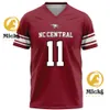 Davius Richard North Carolina Central University Football Jersey Ryan Smith Miles Campbell Wisdom Asaboro Dylan Hall Josh Harris Custom Stitched NCCU Jerseys