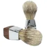 Brosse de rasage humide populaire Brosse mousse de savon avec du bois de grain de grain de bois Handle Handle Natural Bristle Hair