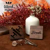 Links Men's Cufflinks Clips Set Gentleman Wedding Gift Nome Personalize Walnut Creative Gift for Grooms Bestman Bestman