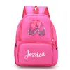 Taschen Stickerei Tasche Personalisierte Kinder tanzen Rucksack für Mädchen Ballerina Pink Duffel für Ballettklasse Crossbody Ballet -Umhängetaschen