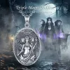 Necklaces Eudora 925 Sterling Silver Triple Moon Goddess Necklace Vintage Dog Hecate Amulet Pendant Triple Goddess Jewelry Personality Gif