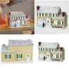 Lighted Christmas Decorations Village Vacation Building Decoration for Home Light Glowing Small House Creative Dhaft