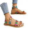 Casual Shoes Summer Flat Sandals Colorful Beach 2024 Outdoor Women's Luxury Sandalias De Mujer Slip On Ladies Rubber Wedding