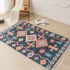 Carpets 120 170cm Boho Retro Cotton Linen Tapis pour le salon chambre à coucher sans glissement tapis de plateau de pavé à la maison.