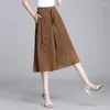 Damesbroek 2024 Lente zomer chiffon rok hoge taille casual streetwear losse vrouwelijke kleding bijgesneden broek pantalones