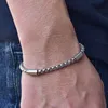 Bracelet en acier en acier inoxydable de 5 mm bracelet de chaîne de rolo carré Bracelet Femmes pour hommes Gift Quality Wholesale 17/19 / 21cm 240423