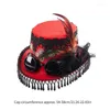 Berets Victorians Tall Hat Steampunks Top Fringed Fedoras Masquerades Party Headpiece Cosplay Costplay Costume Show