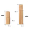 Storage Bottles 100pcs/lot 3ML 5ML10ml Natural Bamboo Refillable Empty Essential Oil Bottle Perfume Steel Roller Ball Glass