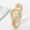 Wristwatches Luxury Women Watches Fashion Brand Watch Ladies Quartz Classic Gold Silver Simple Femme Stainless Steel Band Clocks