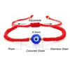 Strand 5pcs/Mot Turkish Lucky Blue Eye Bracelets для женщин ручной трюки с красными веревками