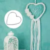 Figurines décoratives 9pcs Metal Heart Catcher Ring Fleur Fleur Crame de couronne de bricolage Macrame Floral Cerceaux Fil en forme de mariage pour le mariage