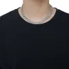 12 mm Sier Hip Hip Hop Gioielli Collana ghiacciata da uomo Gold Rosa Electroplated Hiphop Cuban Chain