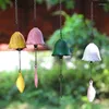 Decorative Figurines Temple Bell Pendant Japanese Lucky Feng Shui Small Wind Chime Sound Clapper Home Garden Outdoor Decor Gift Cast Iron