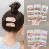 Accessoires de cheveux 3/6 PCS / Set Baby Girls Migne Sweet Cartoon Flower Ornement Clips Hair Clouds Childre