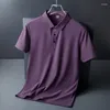 Polos masculinos de alta qualidade de moda casual camisa pólo respirável Roupas masculinas masculinas clássicas para fora do pai para pai marido