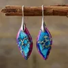 Chandelier Bohemien Bohemian Multicolour Empereur Stone Geométrique Drop Boucle d'oreille Populaire Boucles d'oreilles de bijoux naturels Populaires pour femmes ACCESSOIRES DE LUXE CADEAU D240323