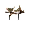 レールかわいいシミュレーション壁に取り付けられたコートラック2つの鳥のハンガーに2つの鳥ハットキー用の2つのフックタオルタオル衣類収納吊り