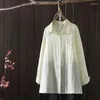 Frauenblusen lässig Frau Tops Japan Style Langarmdes Hemden und Sommerkleidung großgröße