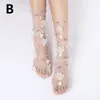 Donne calzini estivi ultrasotti-sottili trasparenti per donne traspirabili floreali traspirabili mesh floreale calcini mujer