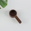 Herramientas de medición La cuchara de madera de nogal negro Campa de mesa Coffee Spoons Honey Spoons revoloteando la especie de azúcar Medida para la cocina