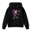 Sweatshirts Pomni Die erstaunlichen digitalen Zirkus Kinder Sweatshirts Cartoon Anime Hoodies Kinderkleidung Harajuku Pullver Mädchen Jungen Hoodie