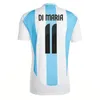 2024 Jerseys de futebol argentina Messis otamendi de Paul Argentina Seleção Nacional Copa Dybala Martinez Kun Aguero Maradona Camisas de futebol 24 25 homens DI Maria Kits Kits Kits