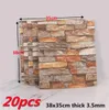 20 -stcs 3d bakstenen muurstickers behang woonkamer slaapkamer tv muur decor xpe schuim waterdichte wand pegatina's pared self adhesive 228859726