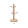 Mugs Cup Holder Hanging Water Upside Down Wooden Rack Coffee Storage American Style Eco-Friendly