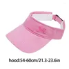 Visors Embroidered Bowtie Hat Adjust Long Brims Open Top Fashionable Sunproof