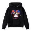 Sweatshirts Pomni Die erstaunlichen digitalen Zirkus Kinder Sweatshirts Cartoon Anime Hoodies Kinderkleidung Harajuku Pullver Mädchen Jungen Hoodie