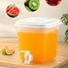 Storage Bottles 3.5L Refrigerator Cold Kettle With Faucet Beverage Dispenser Spigot Water Container For Juice Iced Tea