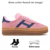 Bold Platform Designer Casual Shoes Cream Collegiate Green Pink Gum White Black Women Sports Trainers Top Quality Fashion Suede Leather Plate-forme Woman Sneakers