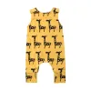 Endelar Citgeett Summer Cartoon Toddler Baby Boy Girl Cotton Deer Romper Yellow Cute Jumpsuit Outfit Sunsuit Clothes