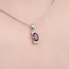 Pendenti gioielli di gioielleria ovale rossa naturale granato 925 ciondolo in argento sterling per donne gioielli collana di pietre preziose senza catena