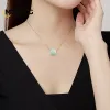 Naszyjniki Naturalne Myanmar Jadeite Road Lutong Pendant Ladies 925 Srebrny przeładunek koralika Naszyjnik ręcznie kaleczony luksusowy biżuteria