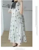 Dostawy 2024 Letnia kobieta w ciąży Vneck kwiatowa sukienka moda koronkowa Peter Pan kołnierz haftowa matka szyfonowa sukienka słodka ubrania