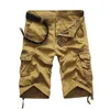 Short cargo hommes cool couleur unie coton coton mode décontracté hommes pantalons courts de marque confort