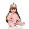 Poupées 55 cm en jeu complet de jouets de poupée en silicone avec des visages exquis adaptés aux filles pour jouer avec les jouets le meilleur cadeau pour l'enfant