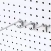 Rails 50st kolstål pegboardkrokar 3,3 mm wirewrap board silver hål platta garage arbetsbutik lagringshelgningsverktyg