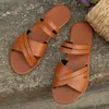 Casual Shoes Summer Women's Beach 2024 Roman Open Toe Low Heel Slippers Outdoor Ladies Slides Plus Size 43 Sandals